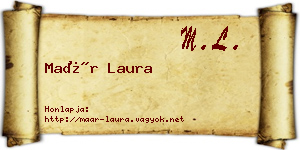 Maár Laura névjegykártya